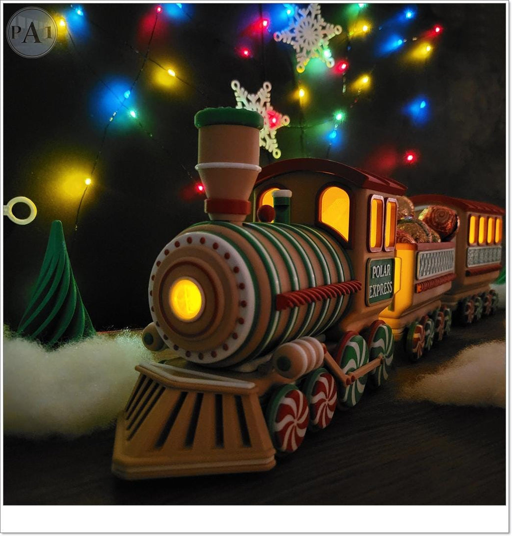 3D Printed Christmas Train Kit: Holiday Decor