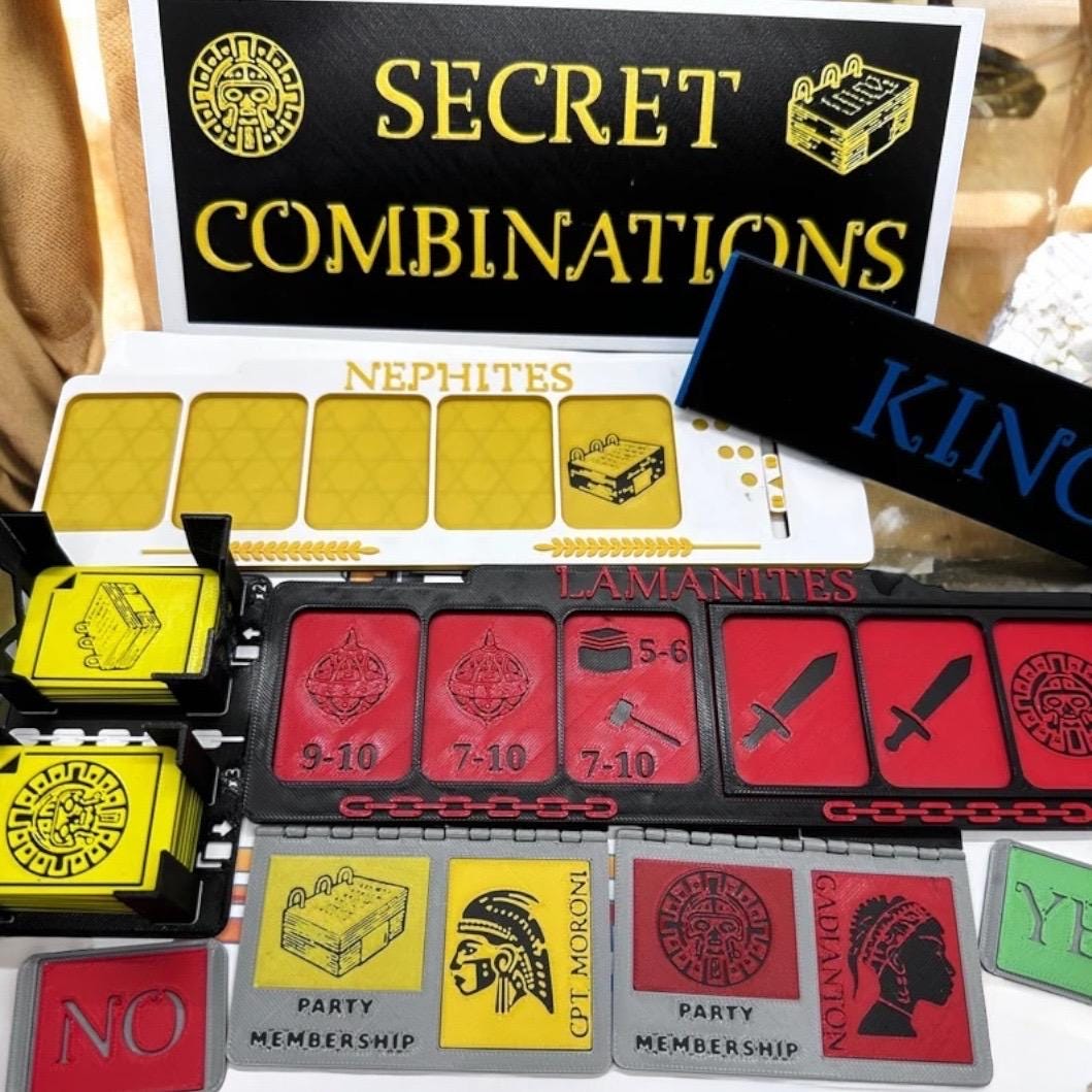 Secret Combinations | Lamanites vs Nephites | Secret Hitler | 3D Printed | Gadianton | Book of Mormon Party Tabletop Games | Mormon Games