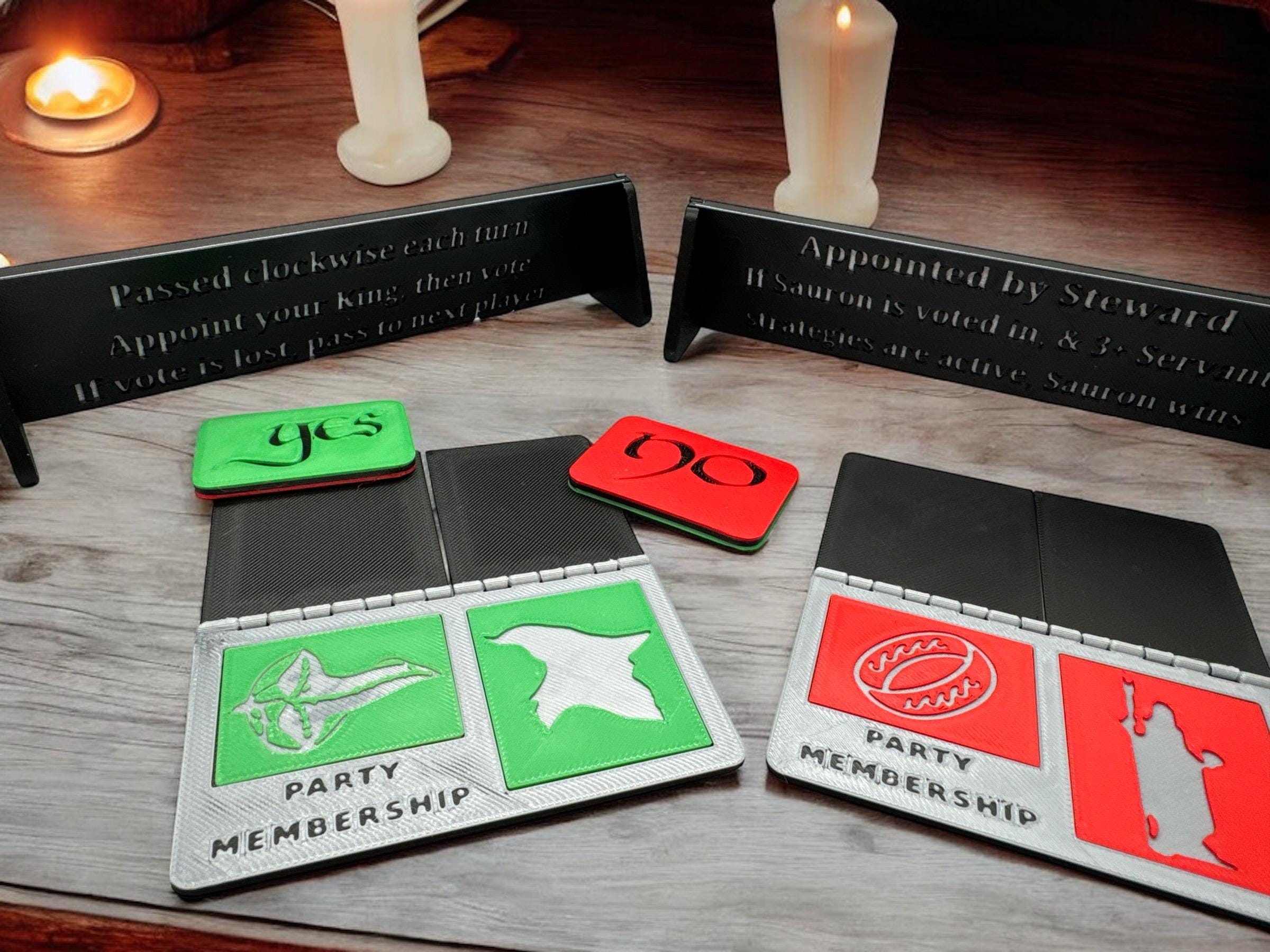 Secret Sauron | Secret Hitler | 3D Printed | In-Color | Mystery Games | Murder Mystery | Tabletop Games | Party Games | Board Game |One Ring