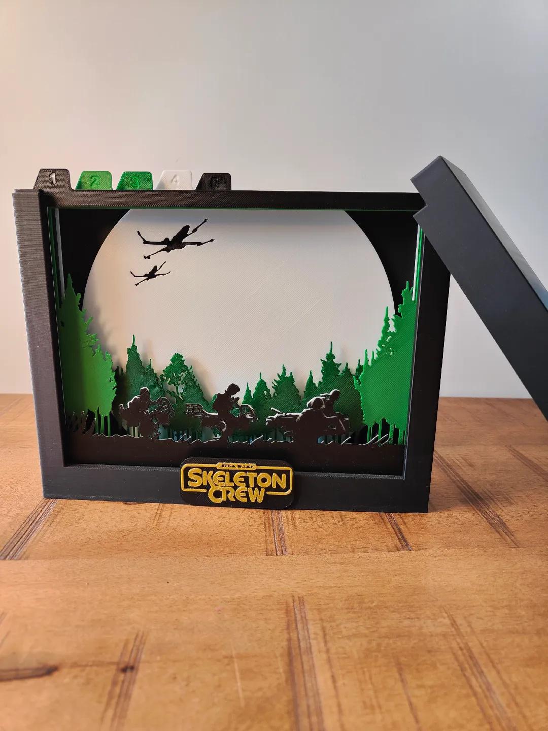 Skeleton Crew Shadow Box: 3D Printed Layered Fan Art