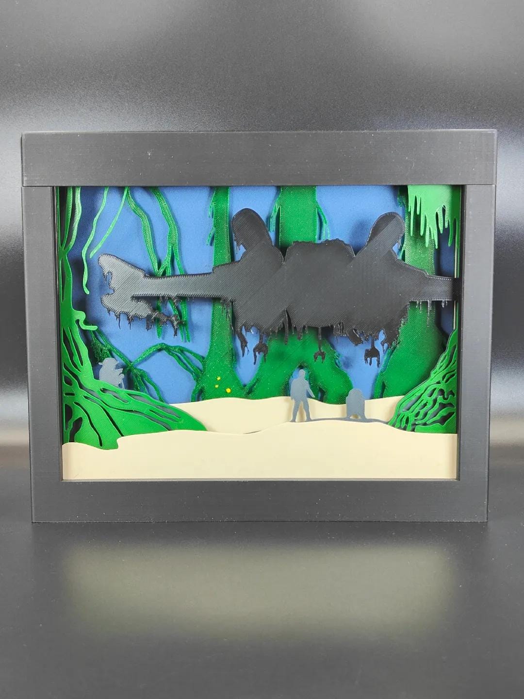 Dagobah Shadow Box: 3D Printed Empire Strikes Back Layered Art