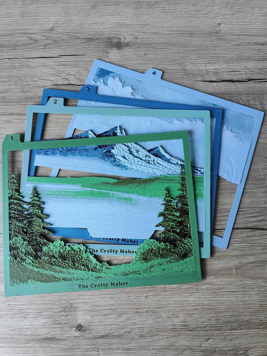 Bob Ross Shadow Box: 3D Printed Layered Layered Art