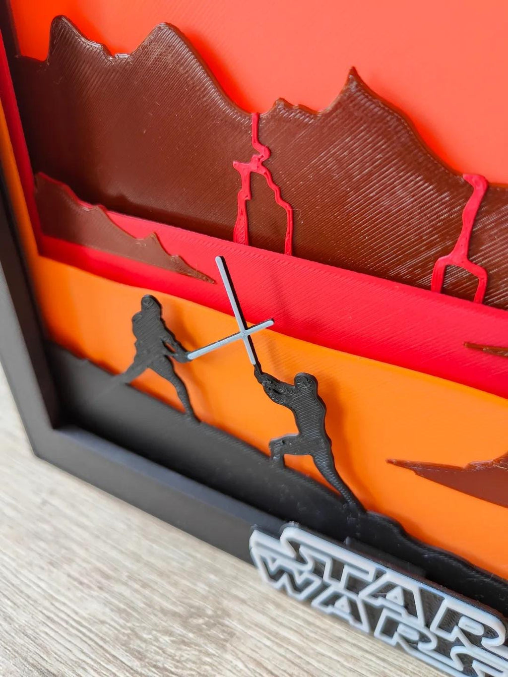 Anakin vs Obi-Wan Shadow Box: 3D Printed Layered Art