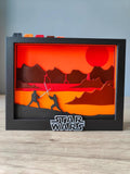 Anakin vs Obi-Wan Shadow Box: 3D Printed Layered Art