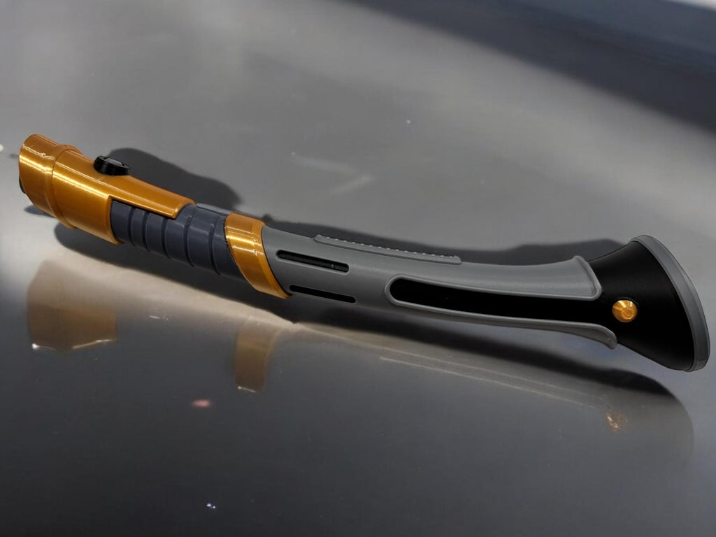 Kirak Infil'a's Lightsaber | No Paint Required | 3D Printed | Dark Forces | Clone Wars | Lightsaber Display Mount on Desk or Wall