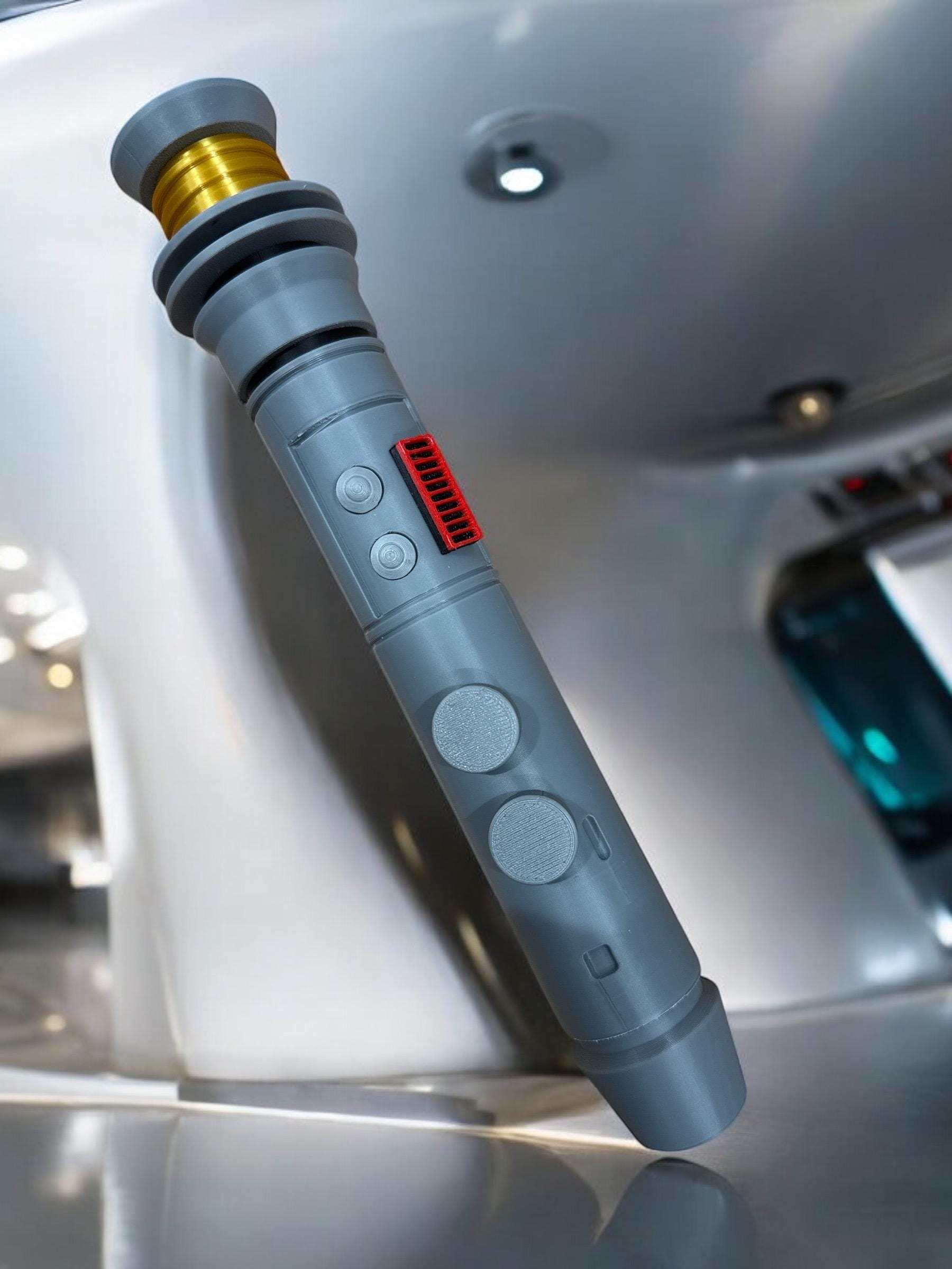 Shaak Ti's Lightsaber | No Paint Required | 3D Printed | Galaxy's Edge | Clone Wars | Lightsaber Display Mount on Desk or Wall