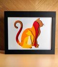 3D Printed Cat Shadow Box: Layered Silhouette Art