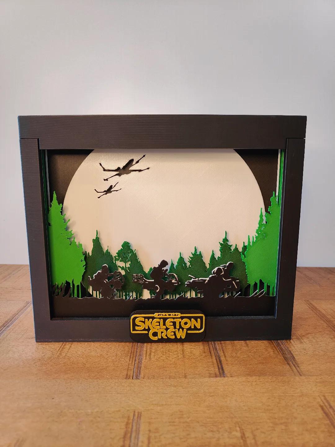 Skeleton Crew Shadow Box: 3D Printed Layered Fan Art