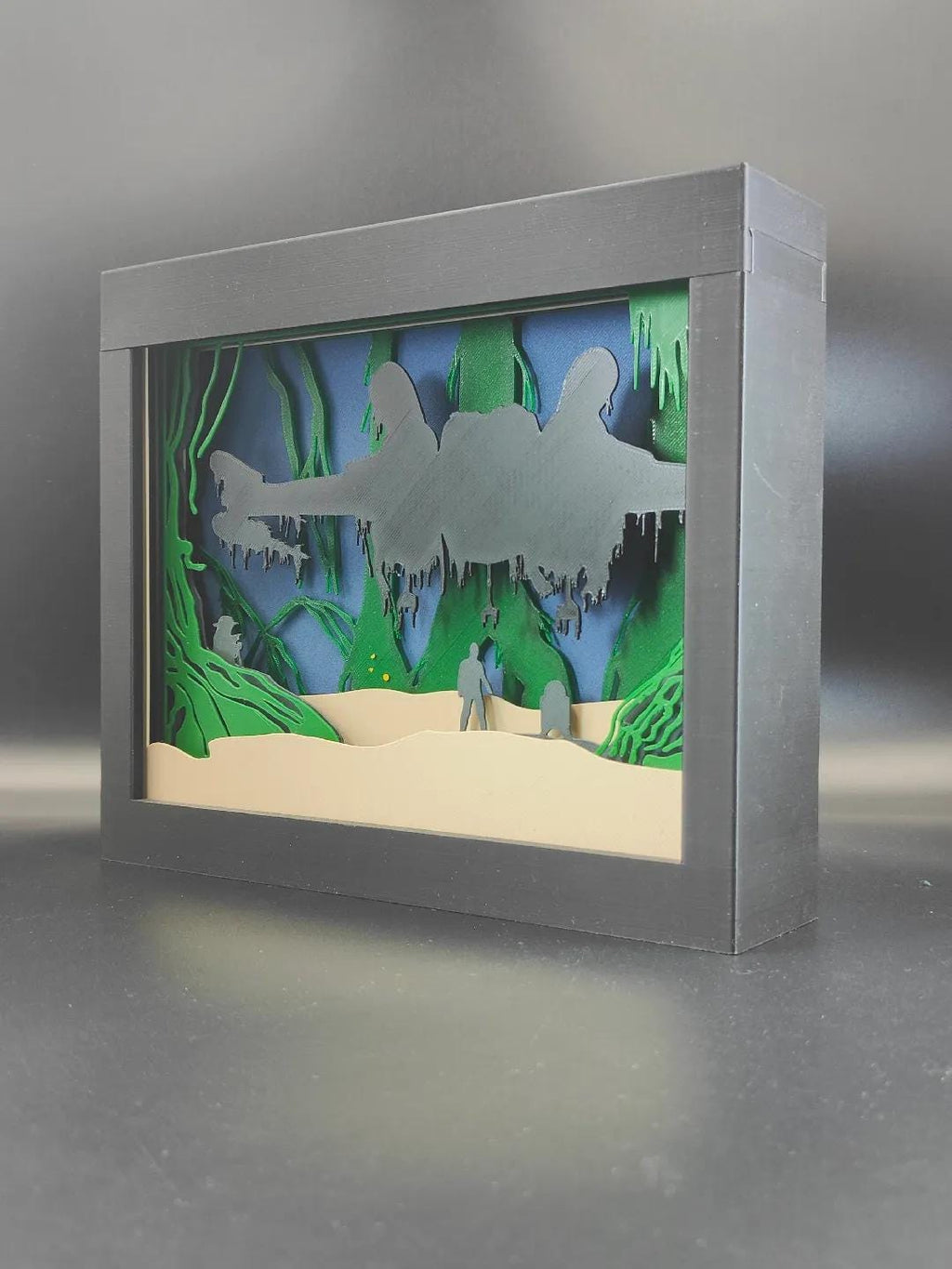 Dagobah Shadow Box: 3D Printed Empire Strikes Back Layered Art