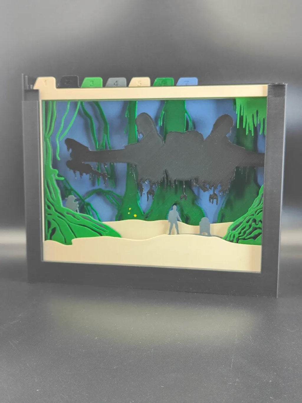 Dagobah Shadow Box: 3D Printed Empire Strikes Back Layered Art