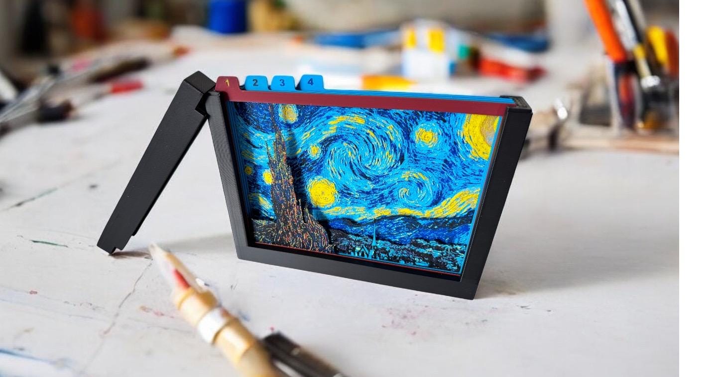 Starry Night Shadow Box: 3D Printed Van Gogh Layered Art
