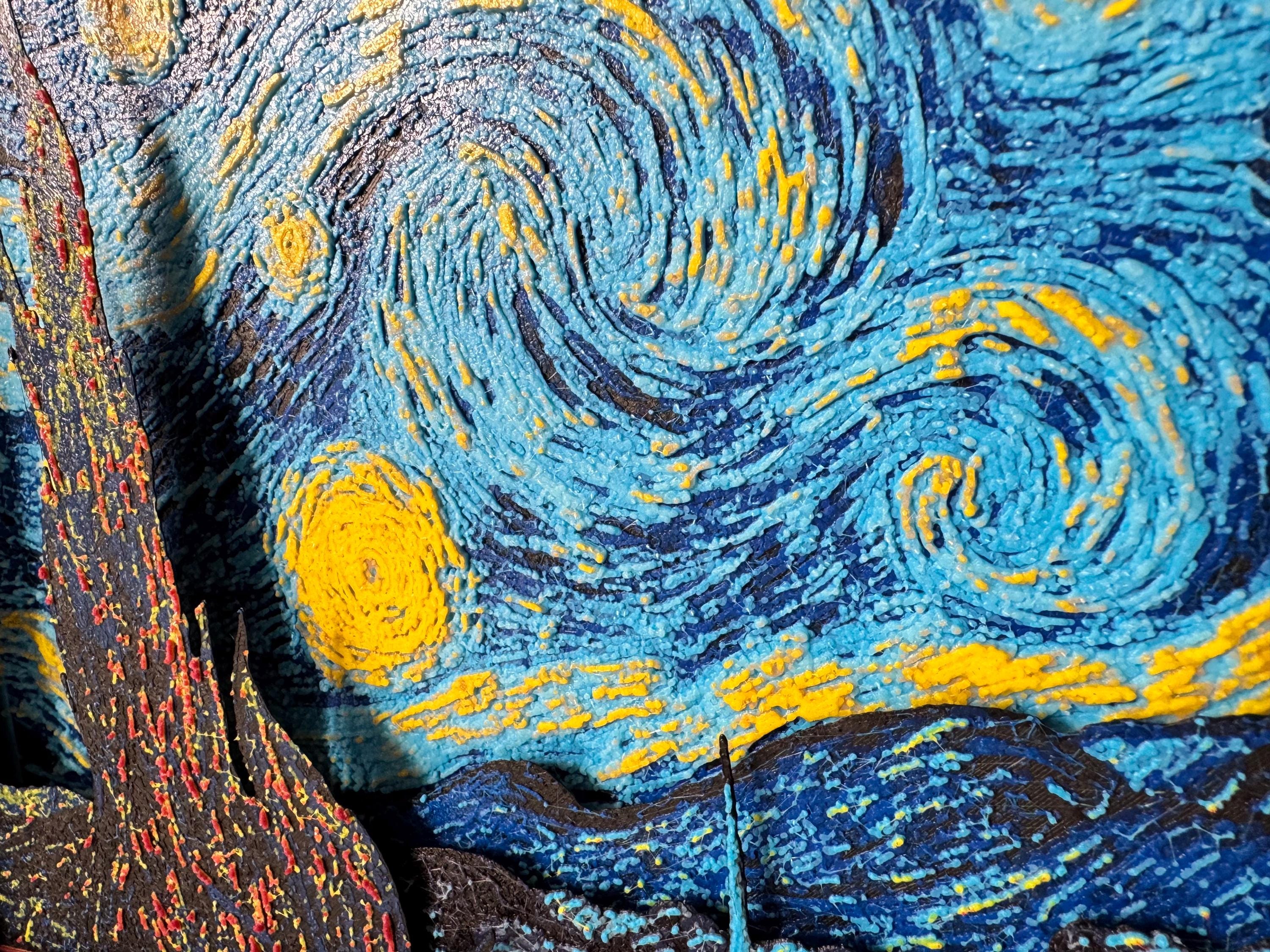 Starry Night Shadow Box: 3D Printed Van Gogh Layered Art