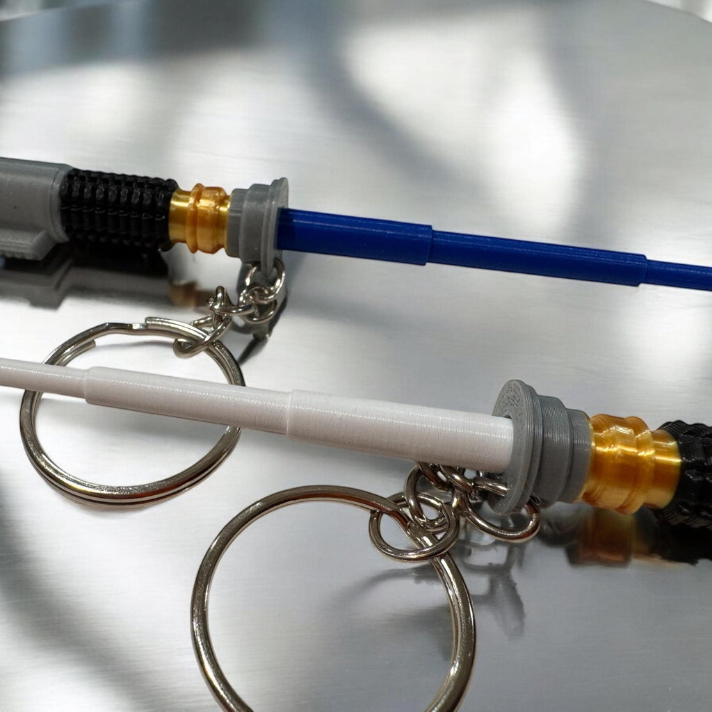 Retractable Lightsaber Keychain | Full Color | No Paint Required | 3D Printed