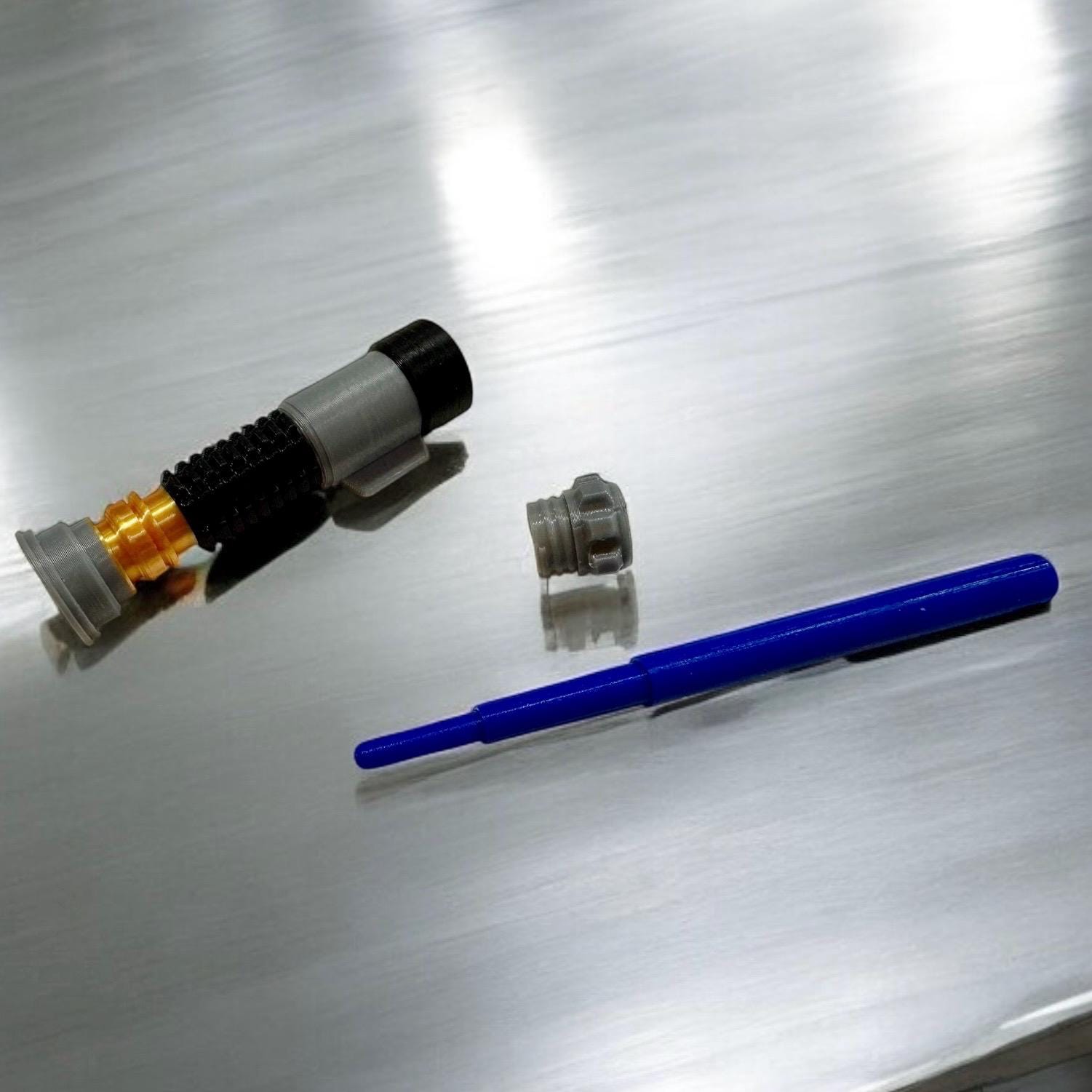 Retractable Lightsaber Keychain | Full Color | No Paint Required | 3D Printed