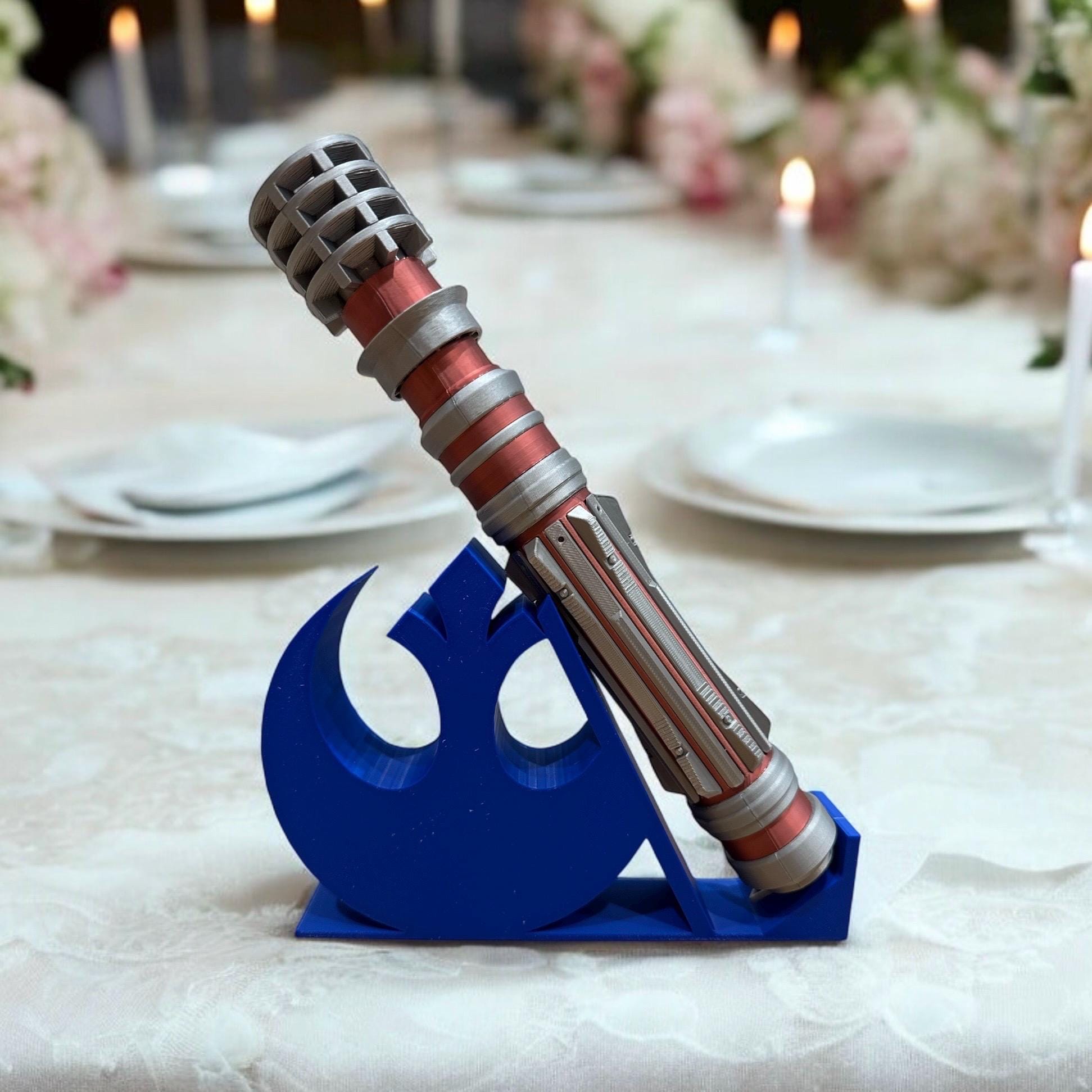 Leia's Lightsaber Bouquet Holder | Full Color | No Paint Required | 3D Printed