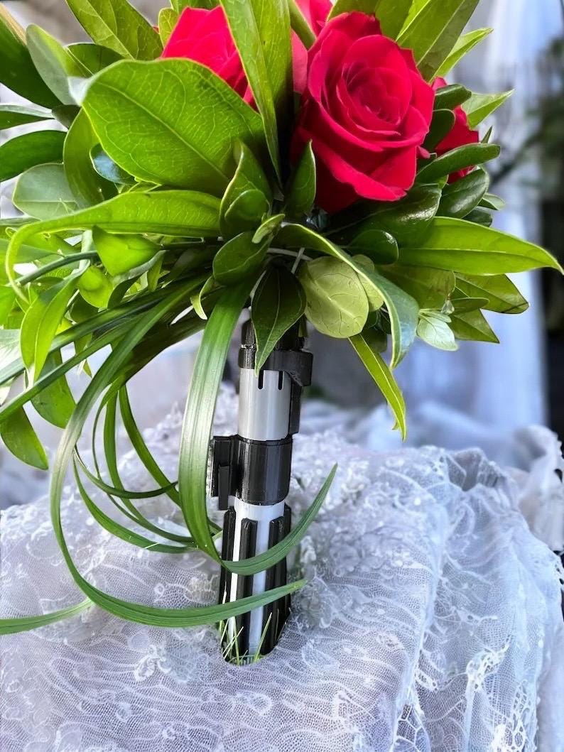 Lightsaber Bouquet Holder | Darth Vader | No Paint Required | 3D Printed