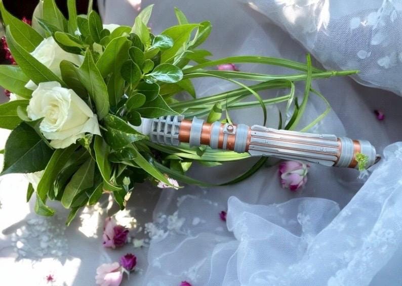 Leia's Lightsaber Bouquet Holder | Full Color | No Paint Required | 3D Printed