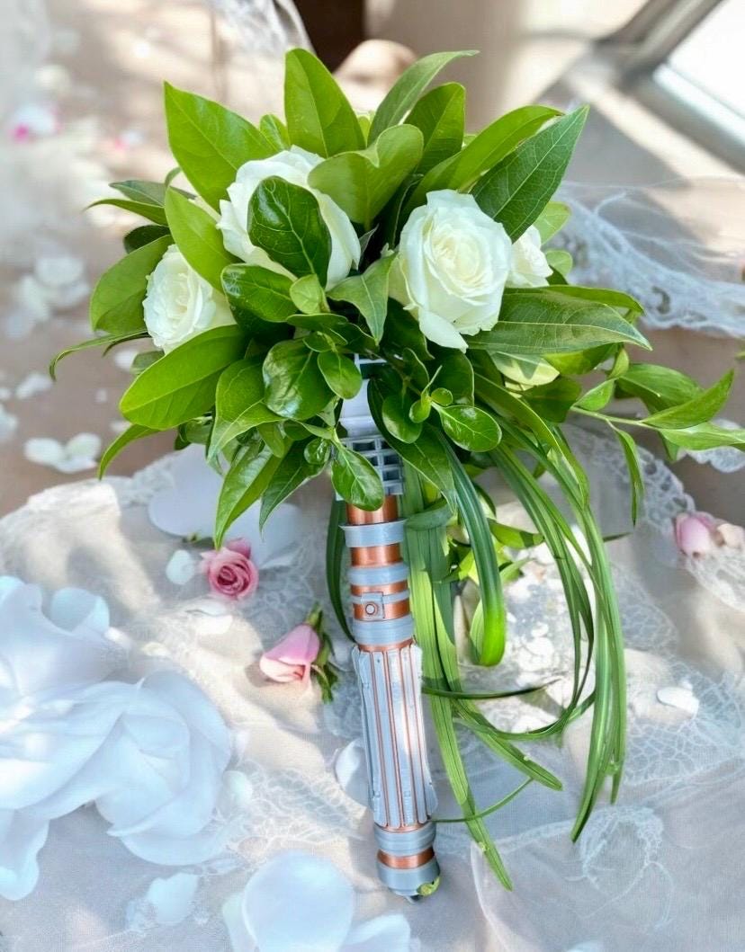 Leia's Lightsaber Bouquet Holder | Full Color | No Paint Required | 3D Printed