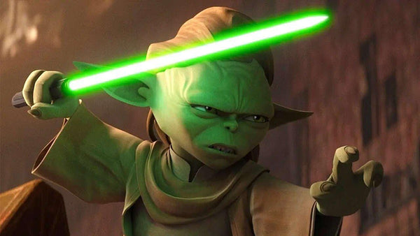 Yaddle’s Lightsaber | No Paint Required | 3D Printed | Galaxy's Edge | Clone Wars | Lightsaber Display Mount on Desk or Wall