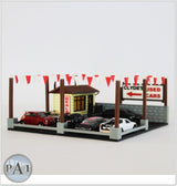 Used Car Lot Diorama – Hot Wheels Scale – 3D Printed – Full Color Printed Display, 1:64 Scale Accessory