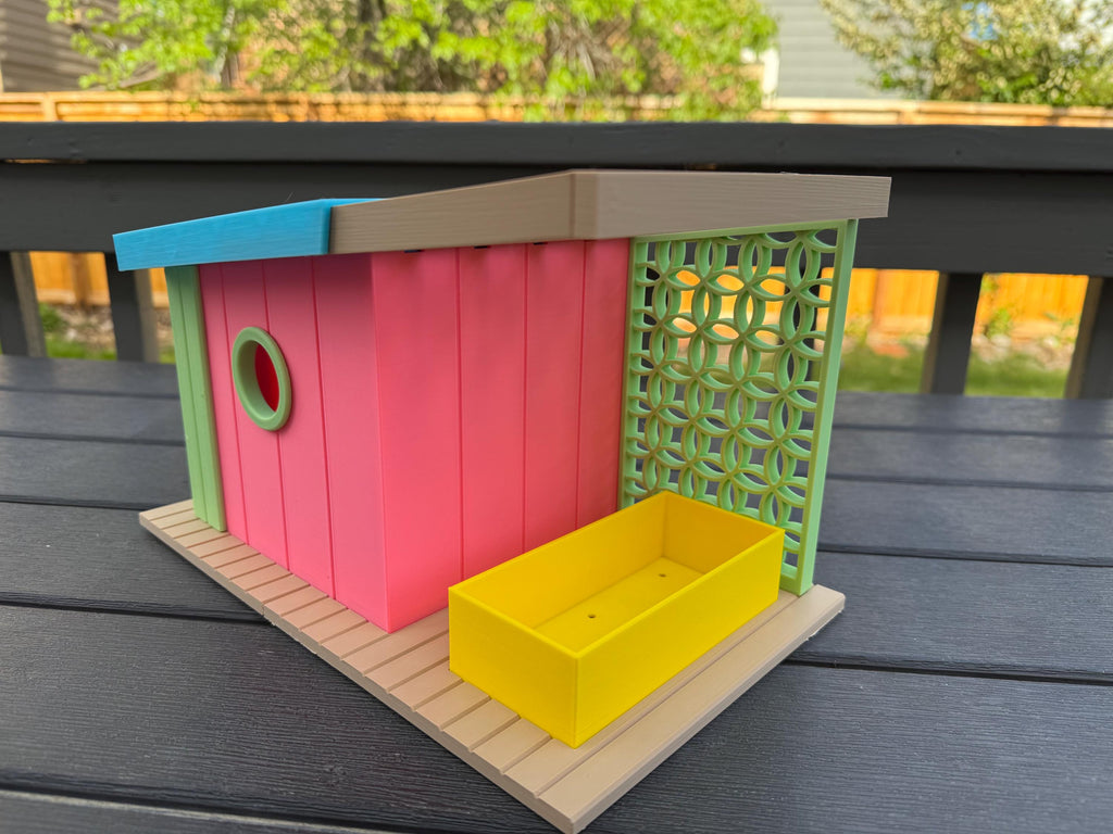 Bird House | Mid Century Modern v2 | 3D Printed