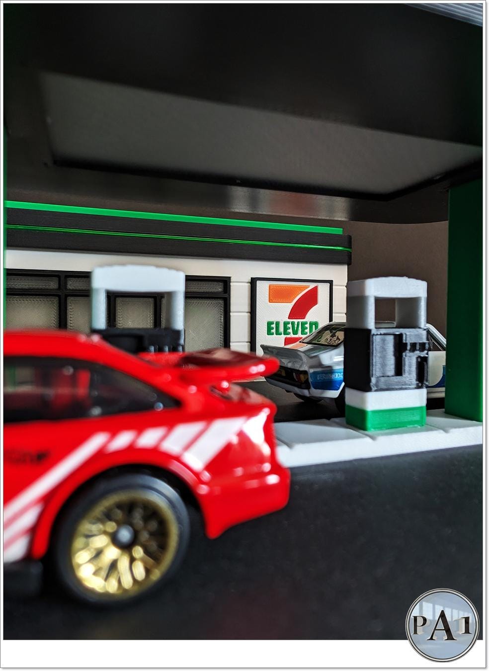 7-11 Diorama – Hot Wheels Scale – 3D Printed – Full Color Printed Display, 1:64 Scale Accessory