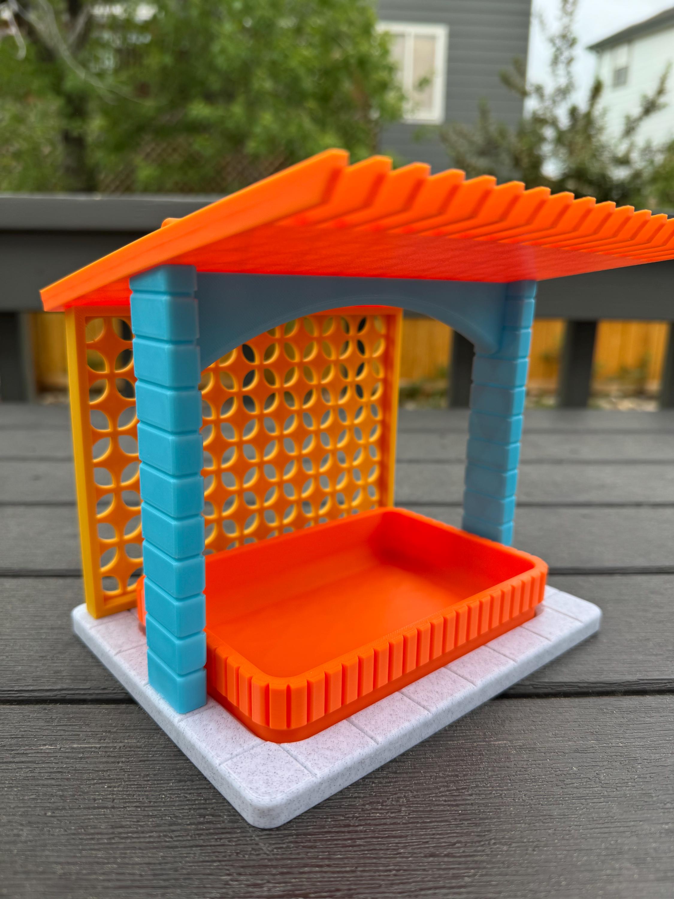 Bird Feeder | Mid Century Modern v2 | 3D Printed