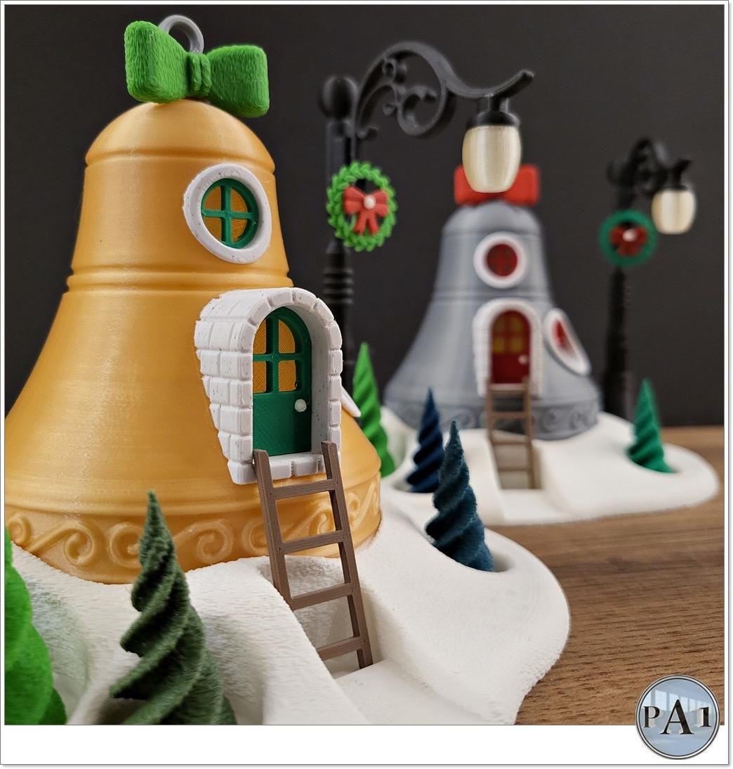 Fairy Garden | Bell | Christmas Village | 3D Printed