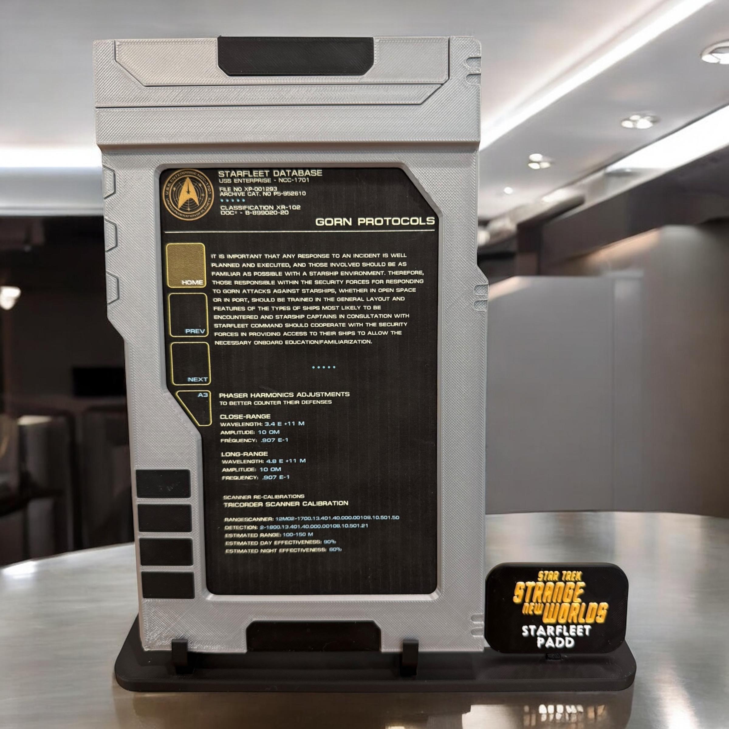 PADD | Strange New Worlds | 3D Printed | TV Movie Memorabilia Replica Props | Cosplay Props | Costume