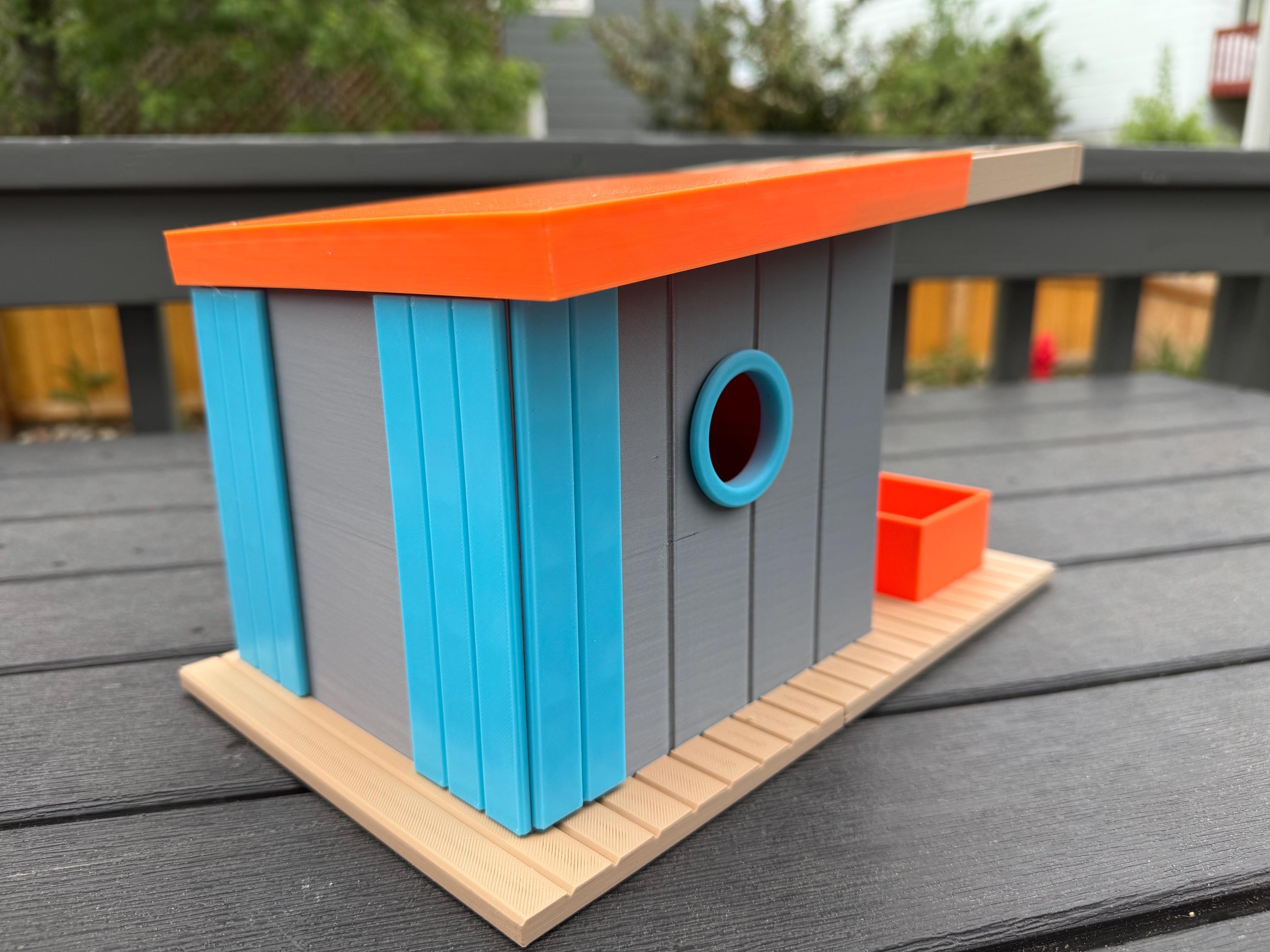 Bird House | Mid Century Modern v2 | 3D Printed