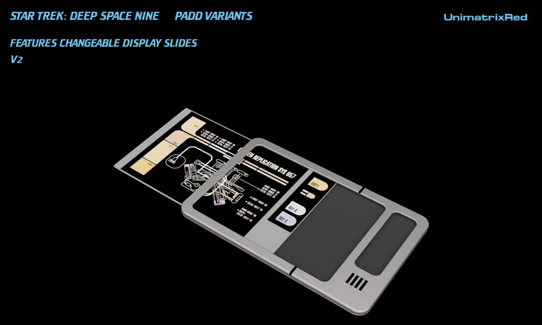 Deep Space Nine PADD Prop: 3D Printed TV Memorabilia Replica