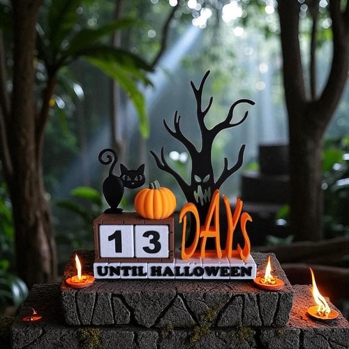 3D Printed Halloween Countdown: Spooky Haunted House Decor