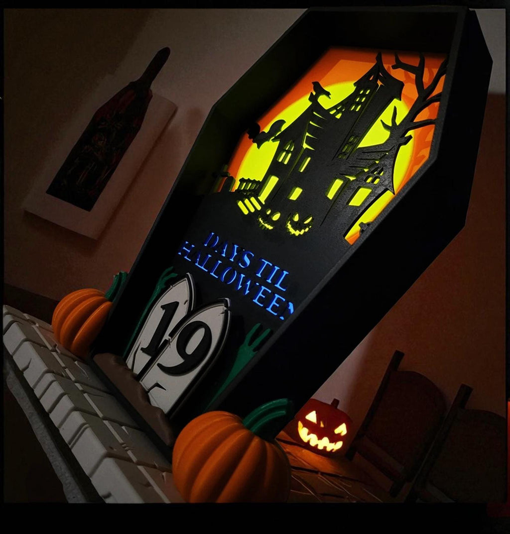 Halloween Countdown | 3D Printed | Spooktacular Decor for a Hauntingly Good Time | Halloween Decor | Days Until Halloween | Haunted House