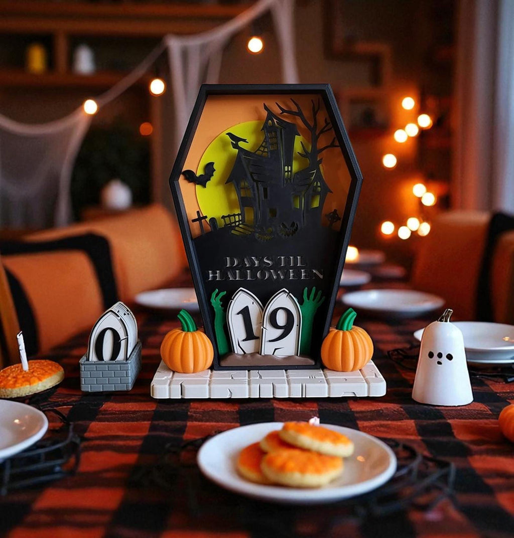 Halloween Countdown | 3D Printed | Spooktacular Decor for a Hauntingly Good Time | Halloween Decor | Days Until Halloween | Haunted House