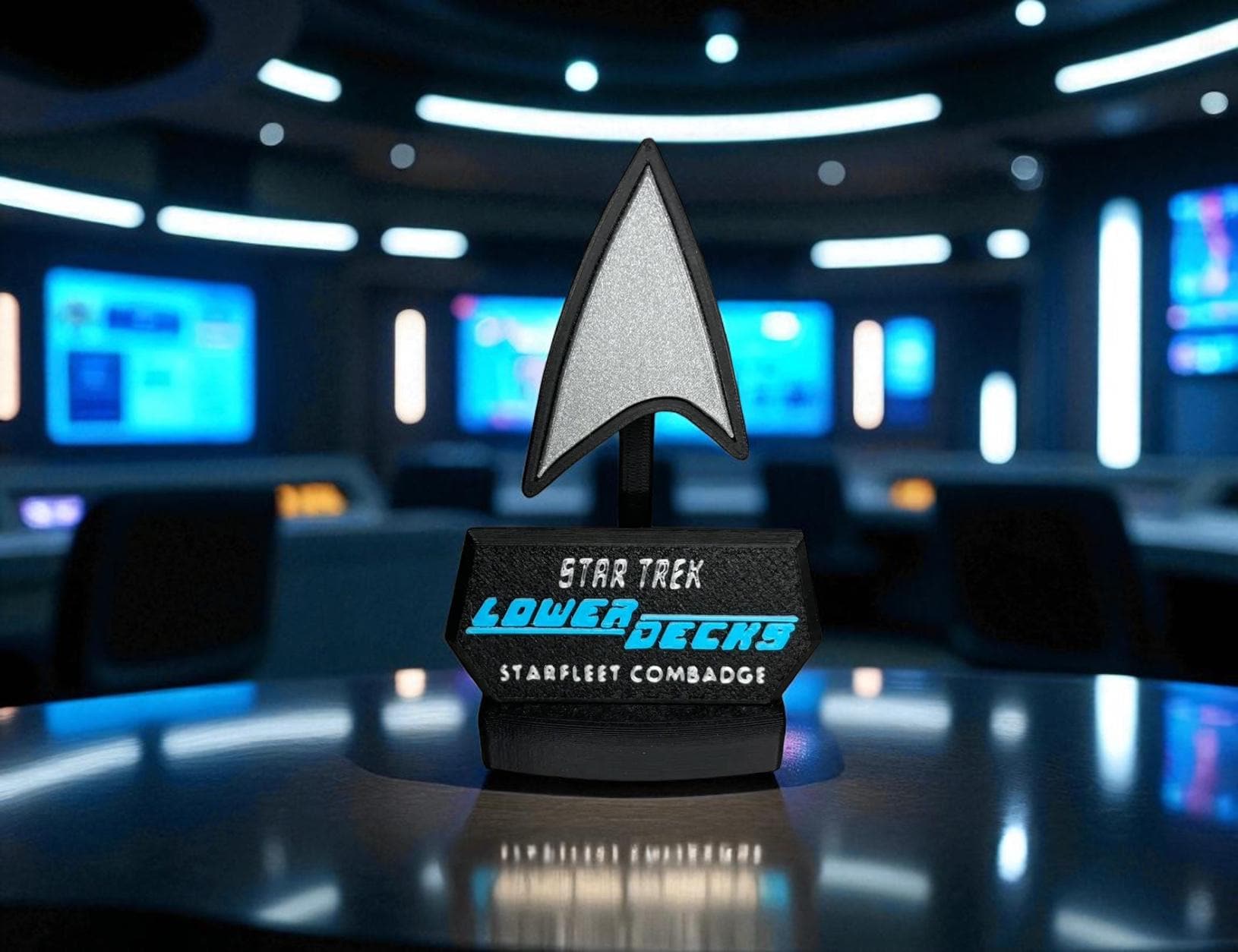 Combadge | Lower Decks | 3D Printed | TV Movie Memorabilia Replica Props | Cosplay Props | Costume