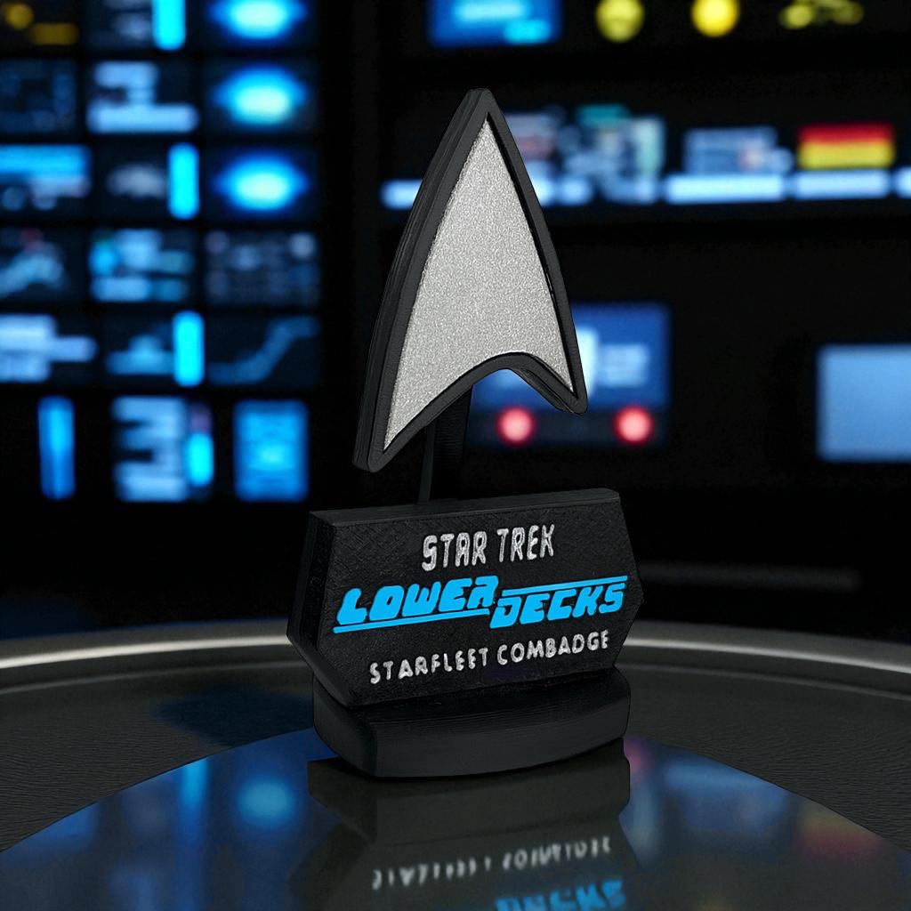 Combadge | Lower Decks | 3D Printed | TV Movie Memorabilia Replica Props | Cosplay Props | Costume
