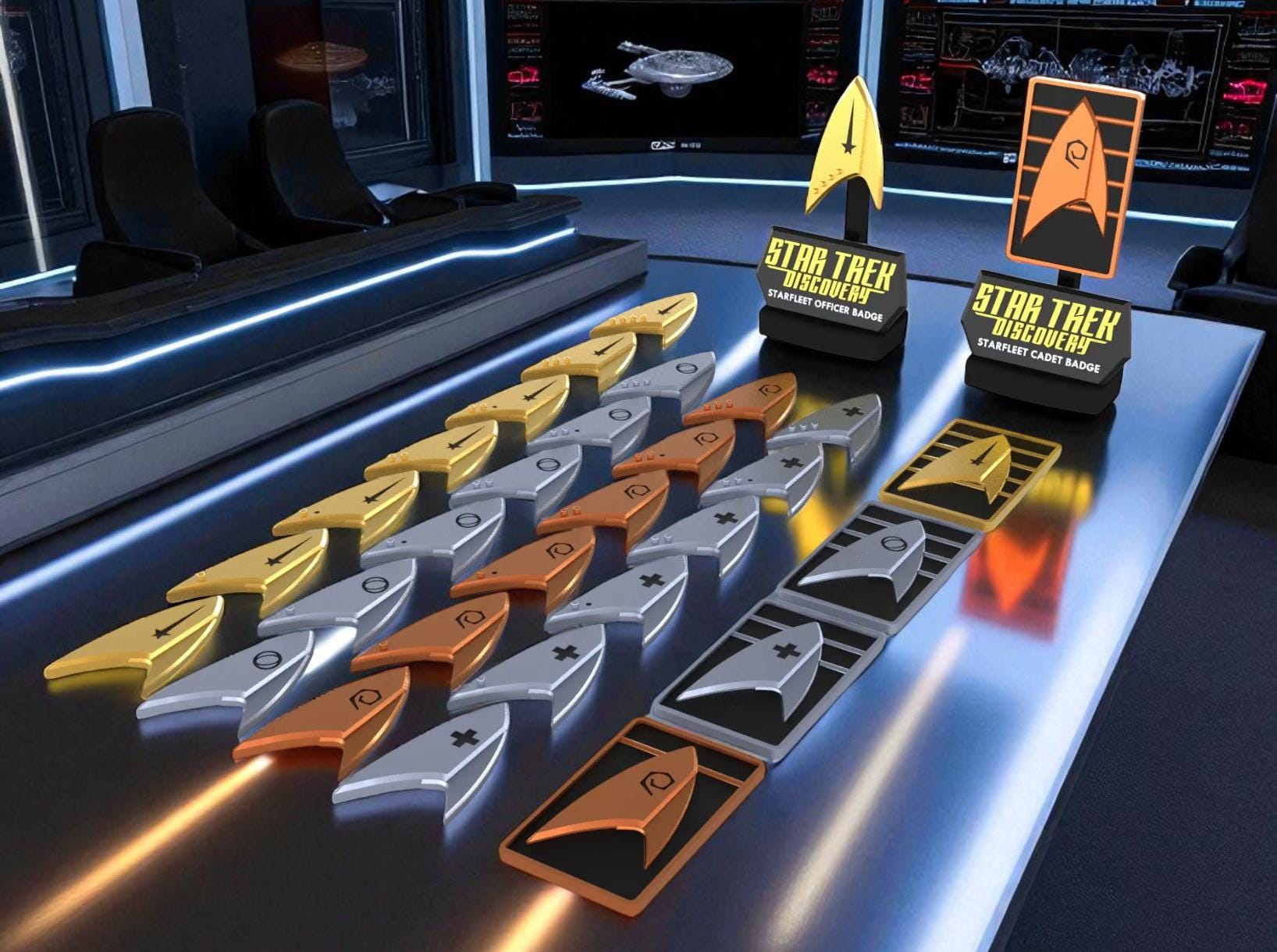 Combadge | Discovery | Multiple Variants | 3D Printed | TV Movie Memorabilia Replica Props | Cosplay Props | Costume