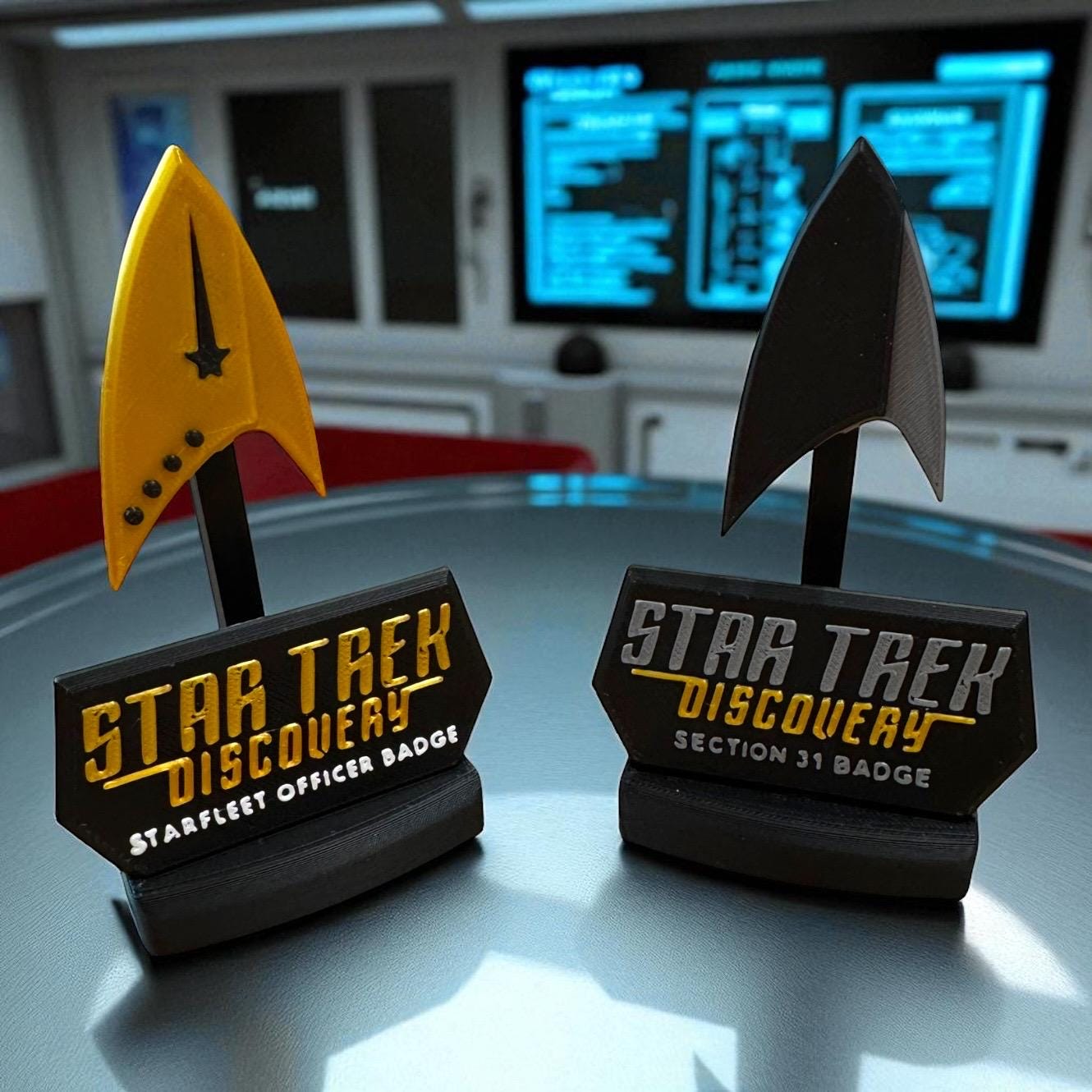 Combadge | Discovery | Multiple Variants | 3D Printed | TV Movie Memorabilia Replica Props | Cosplay Props | Costume