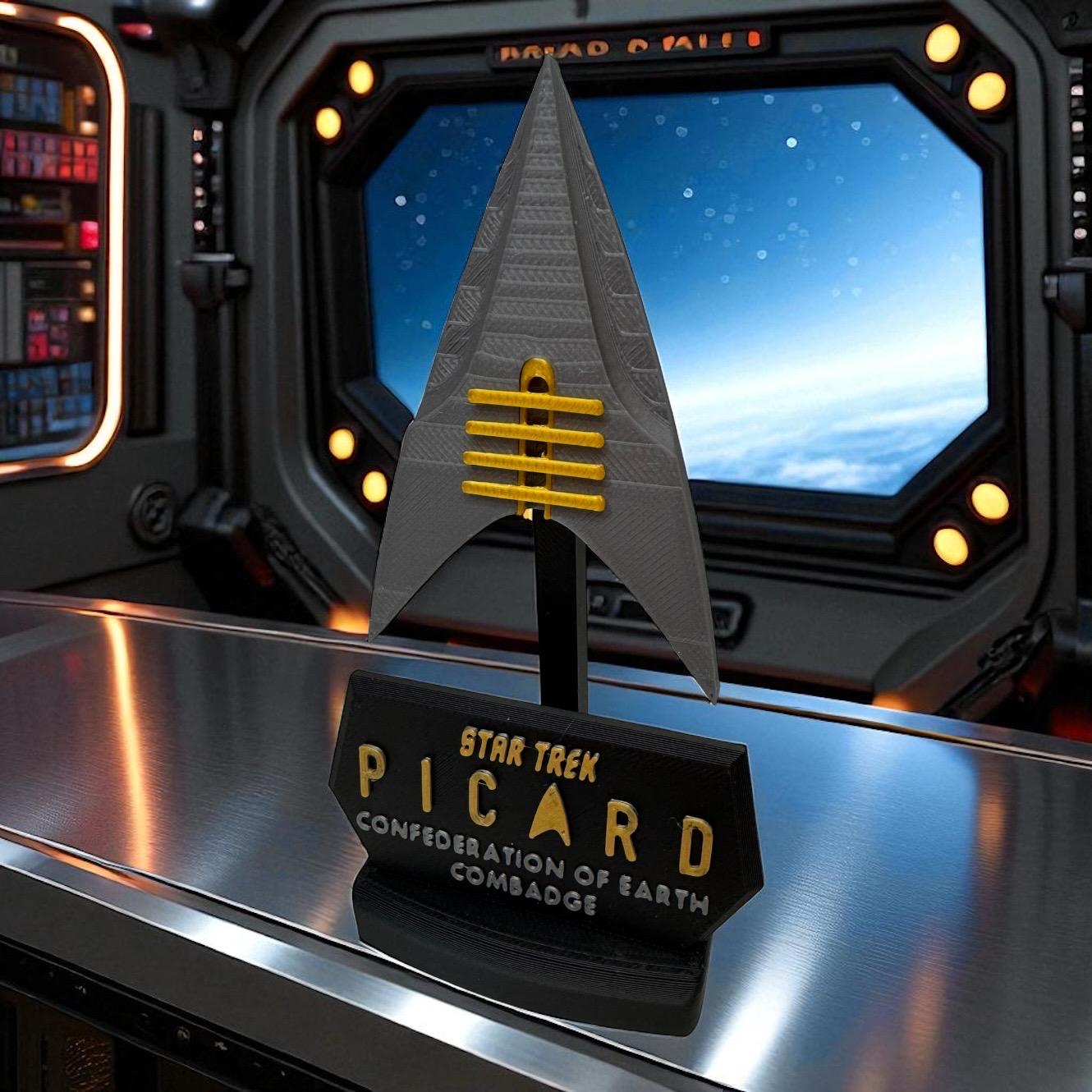 Combadge | Picard | 3D Printed | TV Movie Memorabilia Replica Props | Cosplay Props | Costume
