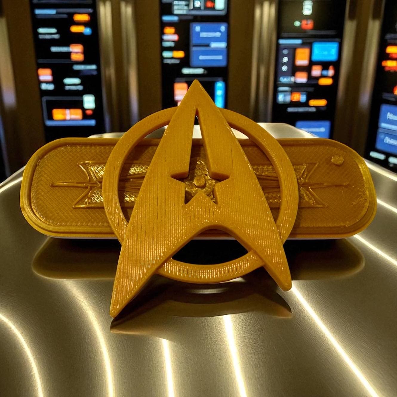 Combadge | The Wrath of Kahn | 3D Printed | TV Movie Memorabilia Replica Props | Cosplay Props | Costume