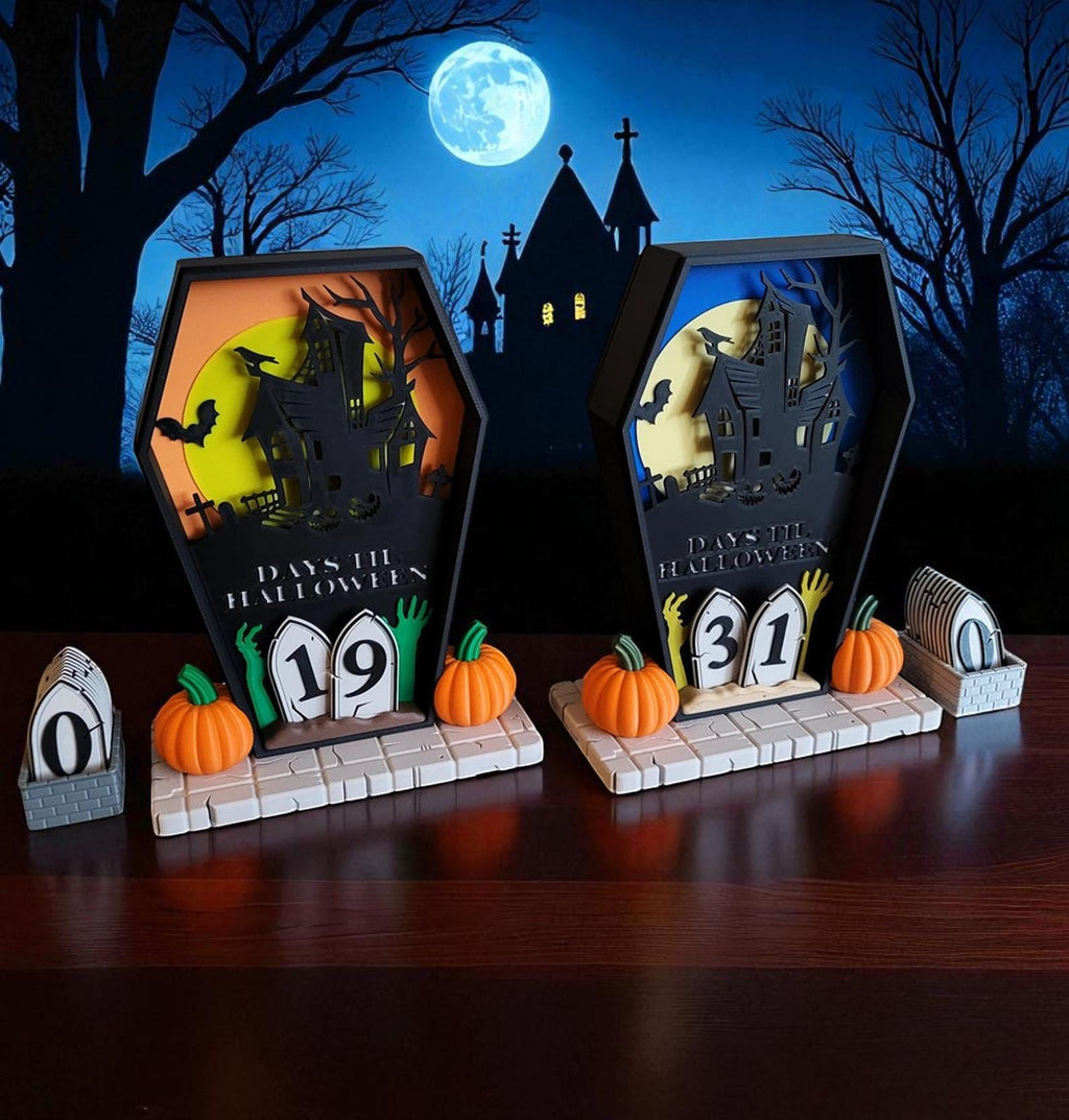 Halloween Countdown | 3D Printed | Spooktacular Decor for a Hauntingly Good Time | Halloween Decor | Days Until Halloween | Haunted House