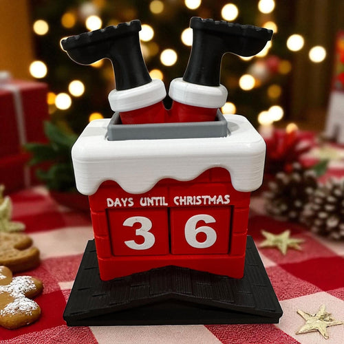 3D Printed Christmas Countdown: Santa's Legs Holiday Decor