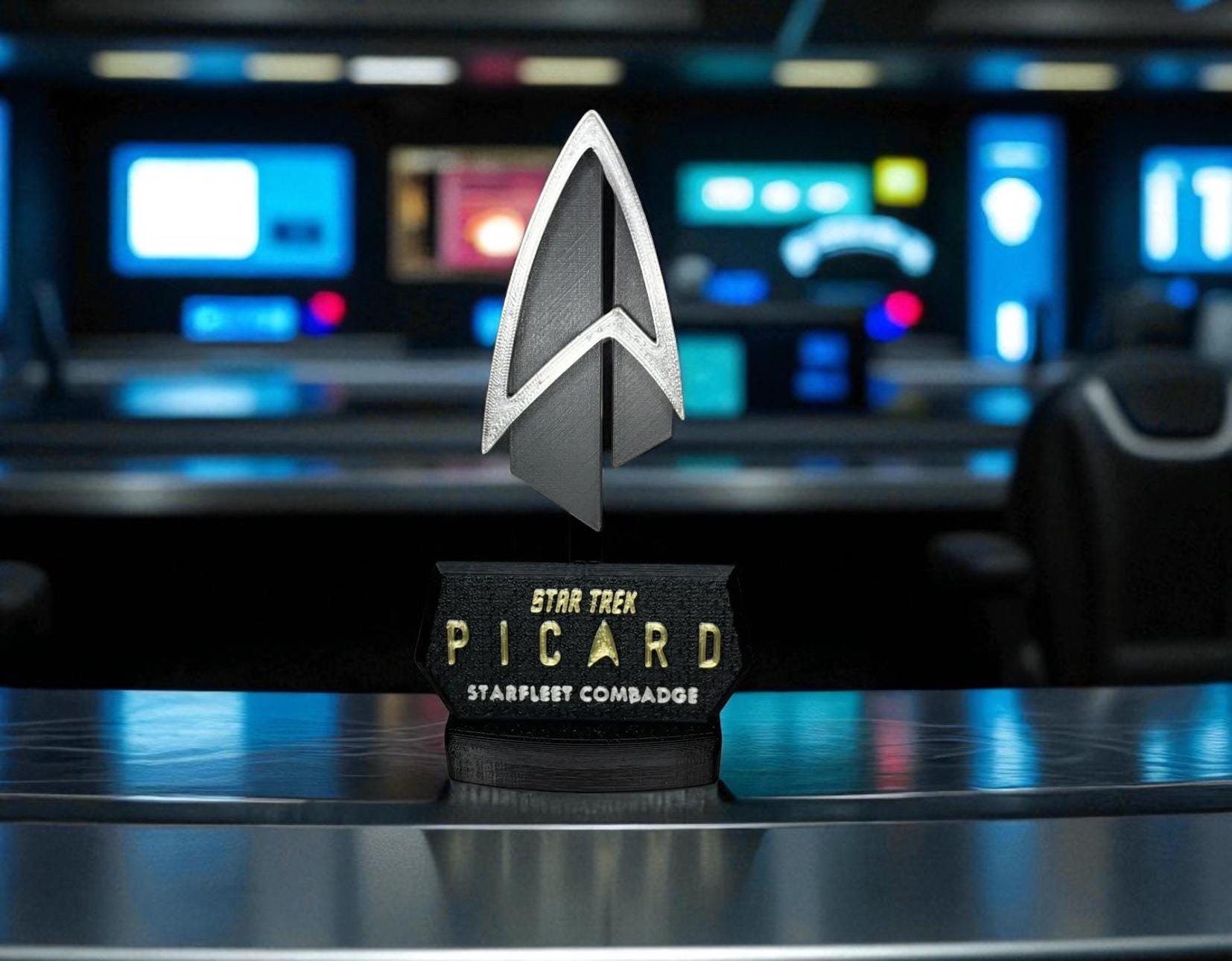 Combadge | Picard | 3D Printed | TV Movie Memorabilia Replica Props | Cosplay Props | Costume