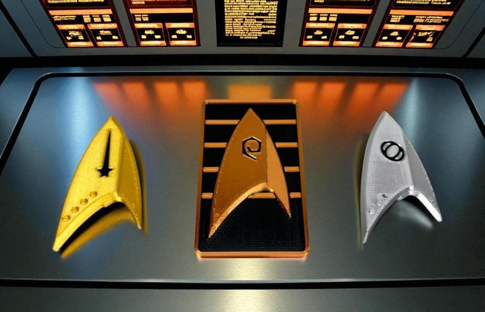 Combadge | Discovery | Multiple Variants | 3D Printed | TV Movie Memorabilia Replica Props | Cosplay Props | Costume