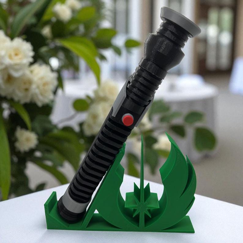 Lightsaber Bouquet Holder | Qui-Gon Jinn | No Paint Required | 3D Printed