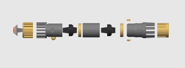 Loden Greatstorm 3D Printed Lightsaber Replica: High Republic
