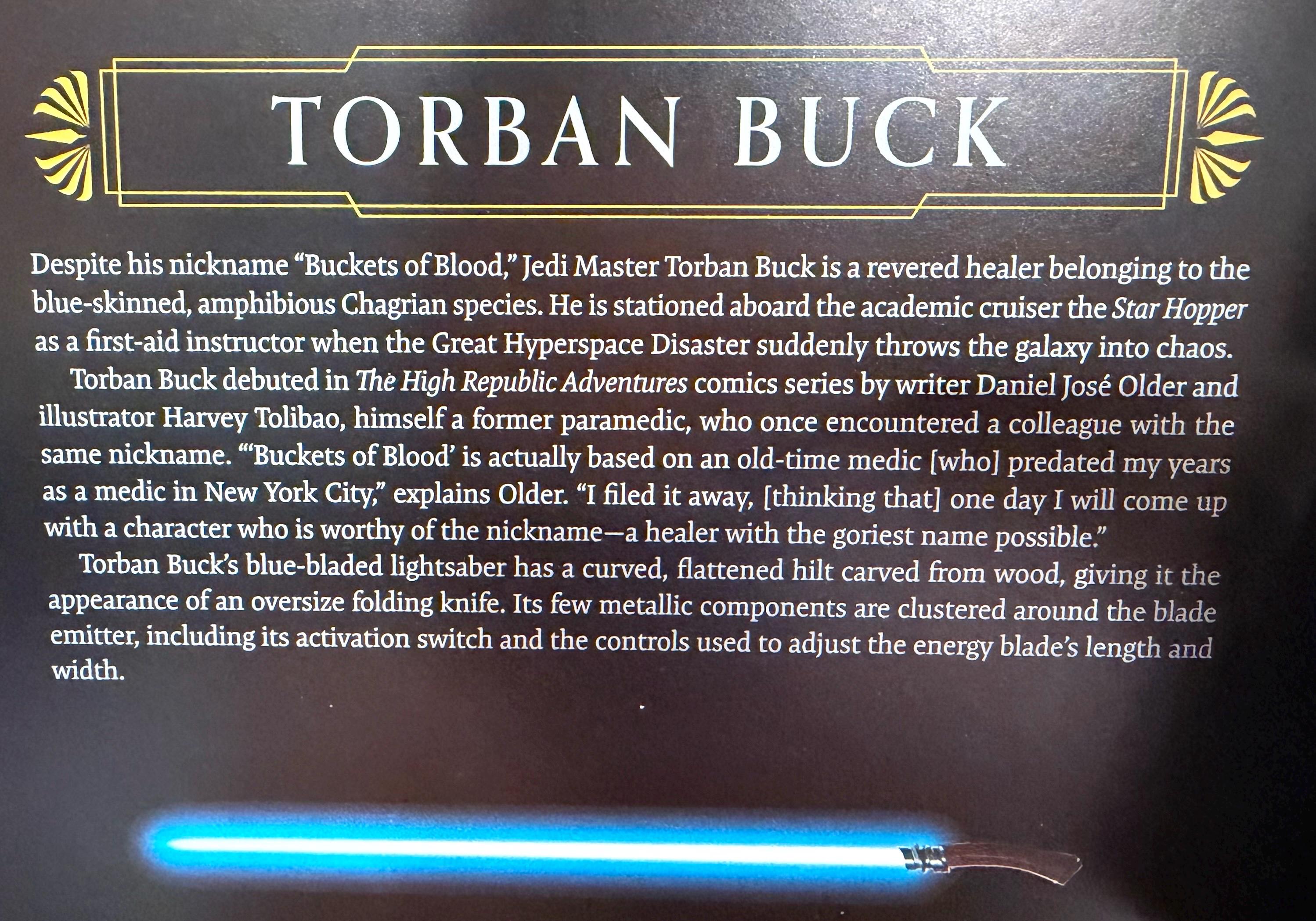 Torban Buck 3D Printed Lightsaber Replica: High Republic