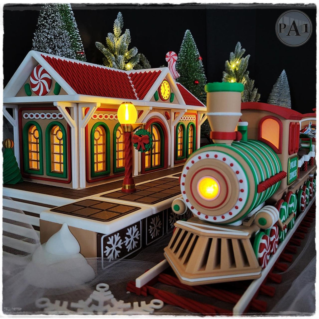 3D Printed Christmas Train Kit: Holiday Decor