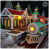 3D Printed Gingerbread Train Kit | 3D Printed | No Paint Required | Effortless Holiday Charm!