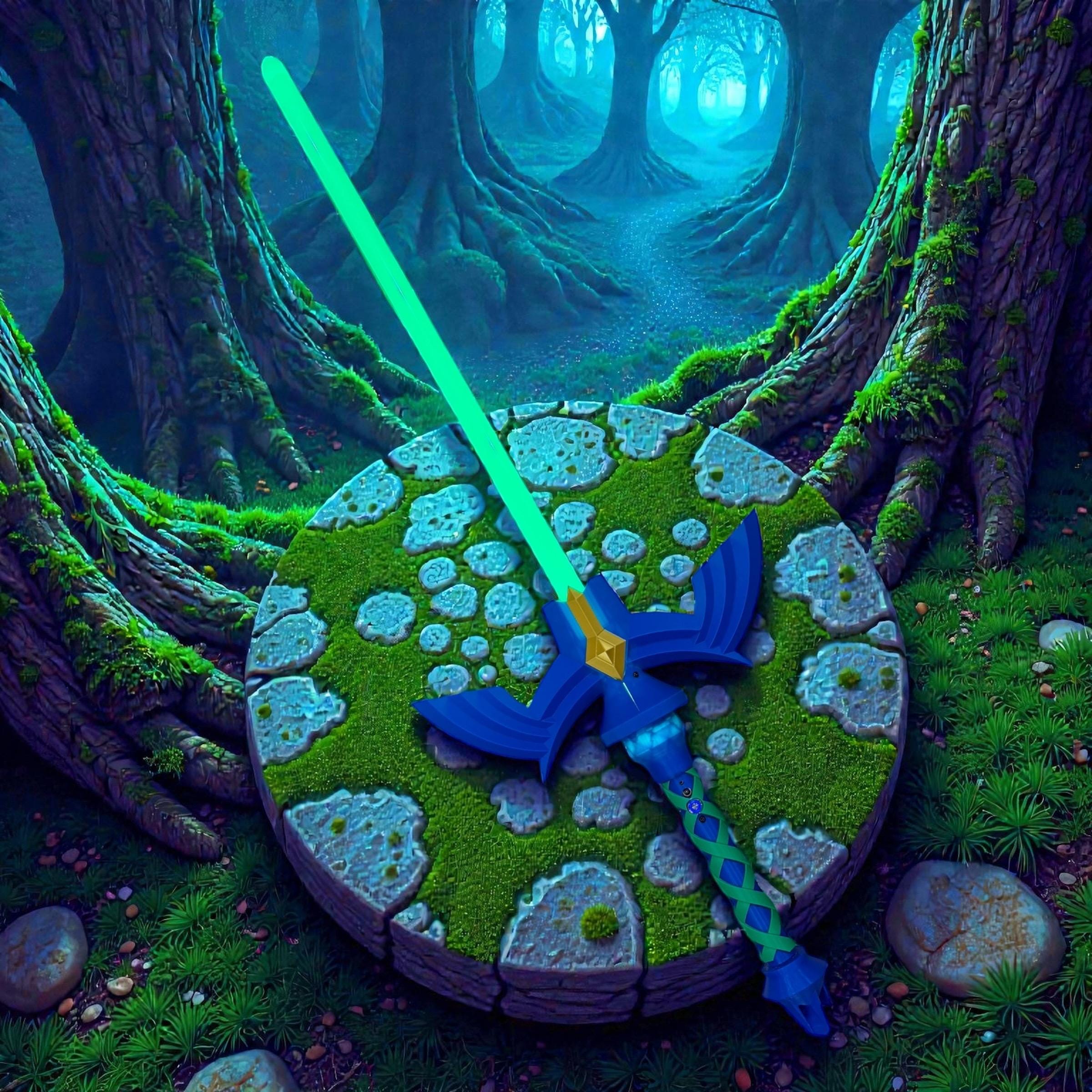 Master Sword Lightsaber-3D Printed Video Game Prop